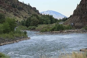 fast moving stream alpine