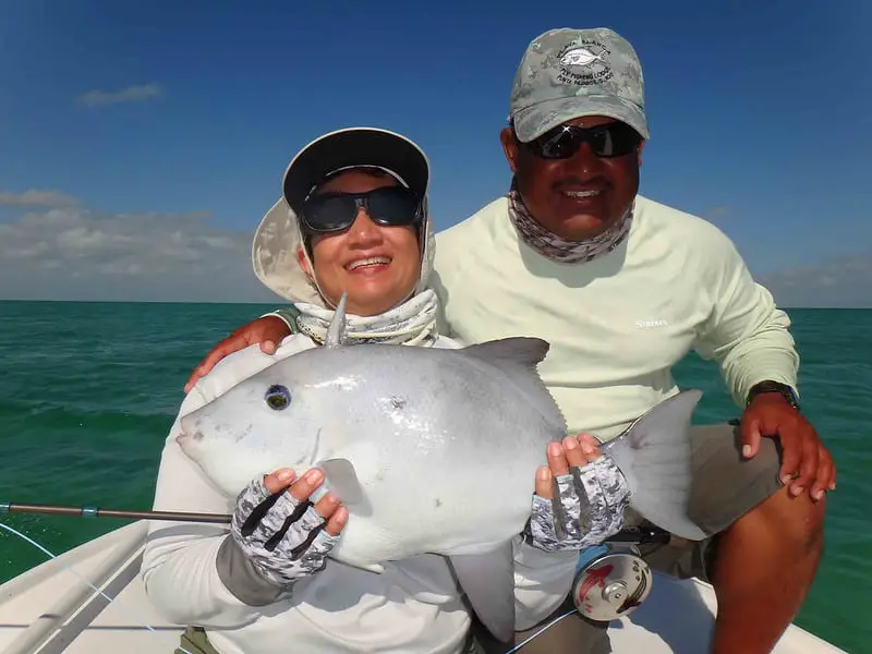 Lady Angler with Triggerfish