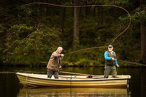 Practise fly casting