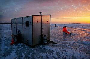 Brainerd ice fishing shack