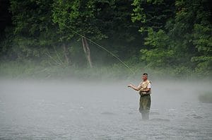 Fishing after the rain
