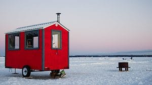 Ice fishing cabin