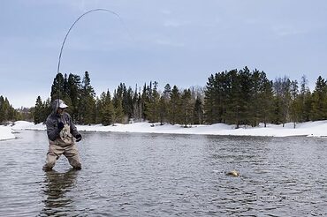 Trout fishing in the winter is a challenge but can be rewarding