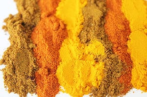 curry powder is a blend of ground spices